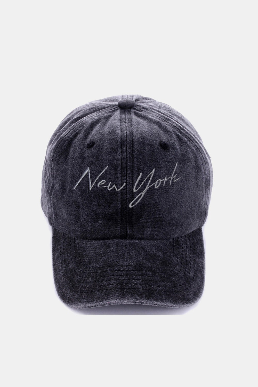 Zenana Washed Embroidered City Baseball Cap