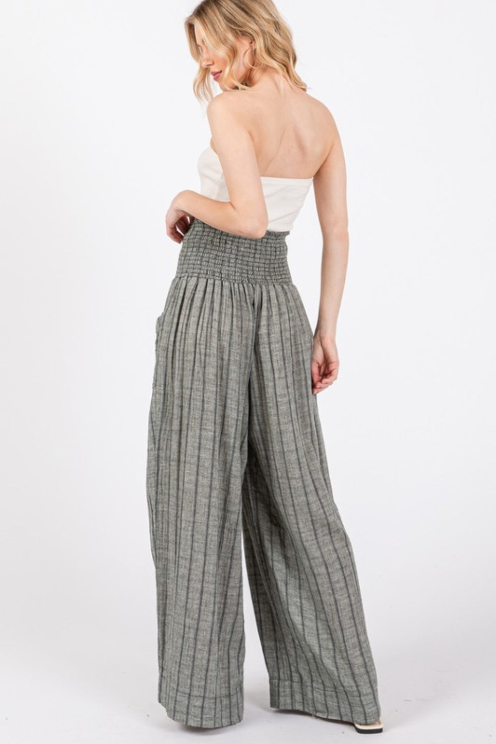 SAGE + FIG Cotton Gauze Wash Stripe Pants