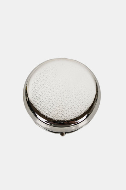 Nicole Lee USA Print Metallic Circular Small Pill Case