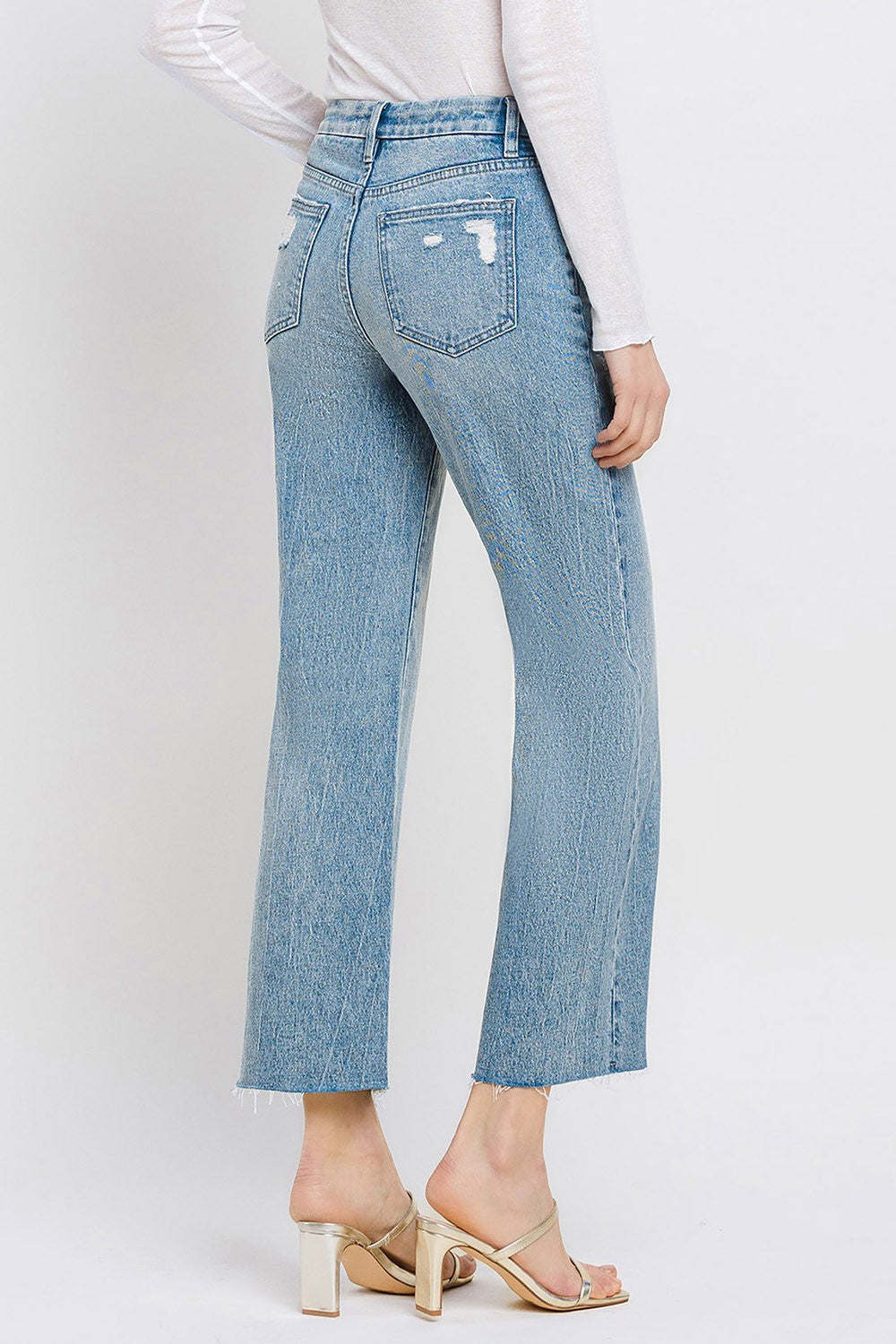 Vervet by Flying Monkey Mid Rise Crop Wide Leg Jeans