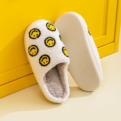 Melody Smiley Face Slippers - Yellow Smile Mix