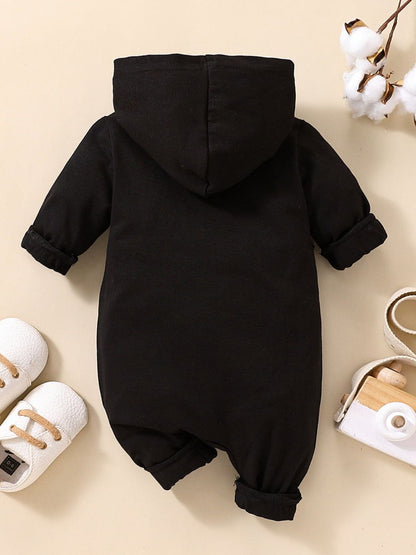 Baby LITTLE BOSS Graphic Hooded Jumpsuit