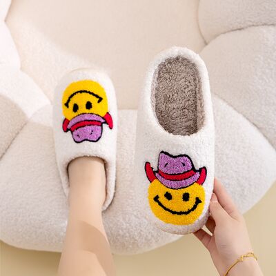 Melody Smiley Face Slippers - Cowgirl