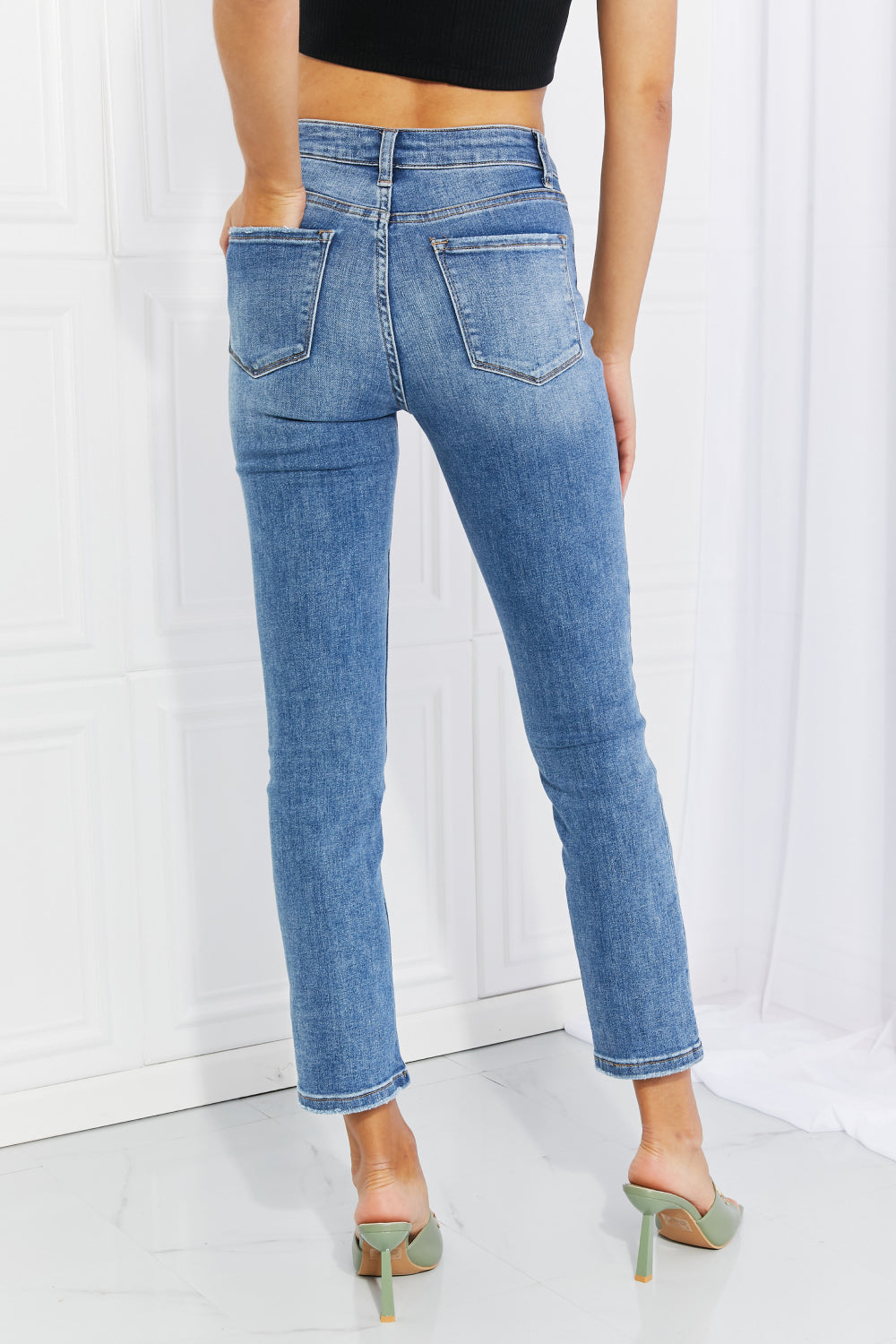 Lovervet Talk About It Full Size Cropped Jeans