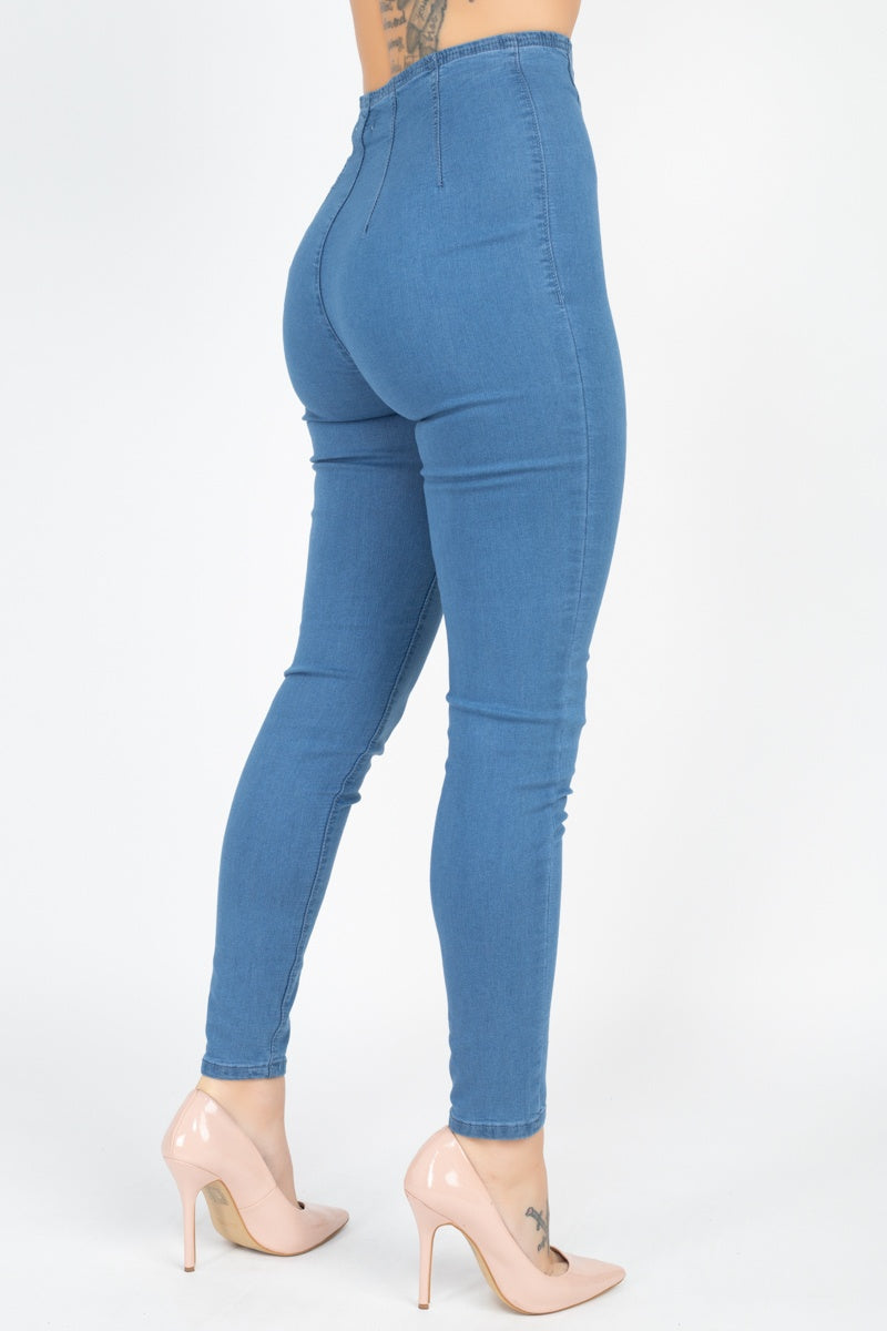 High Waist Denim Jeans- Multiple Colors