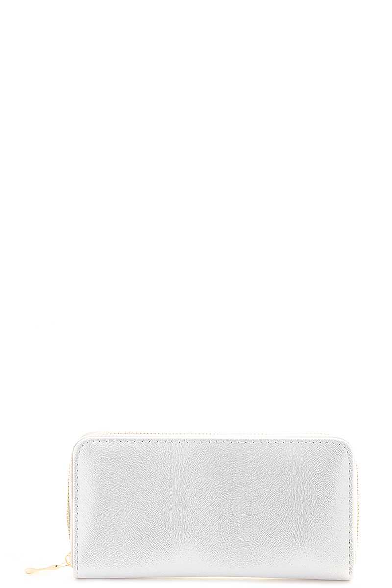 Shiny Color Zipper Wallet