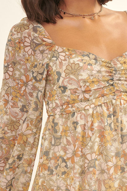 Floral Print Woven Mini Dress