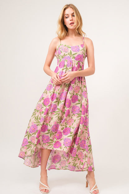 And The Why Floral High-Low Hem Cami Dress