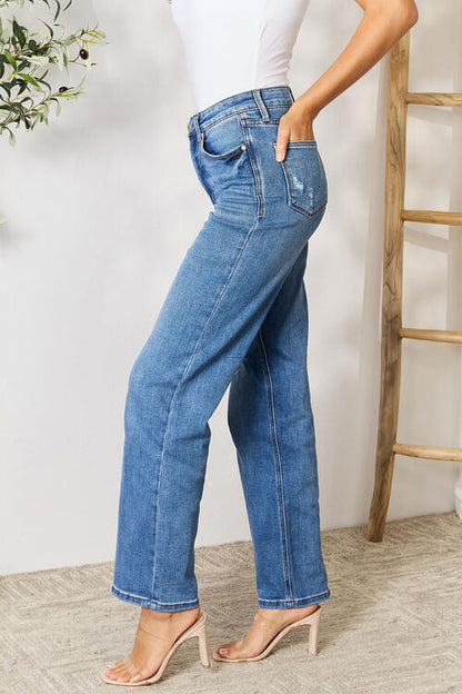 Judy Blue Full Size High Waist Distressed Jeans